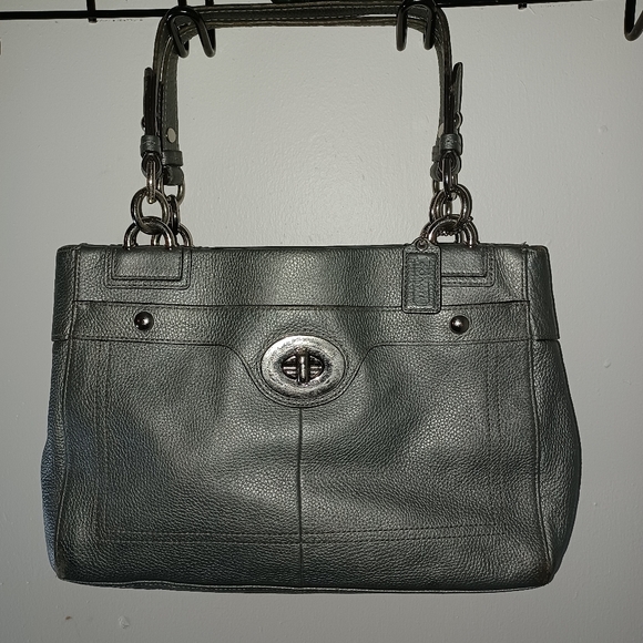 Coach Silver/grey shoulder bag - Picture 4 of 9